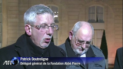 Mal-logement: la Fondation Abbé Pierre reçu à l'Elysée