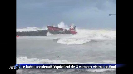 Naufrage à Anglet: le plan de lutte contre les pollutions maritimes est déclenché