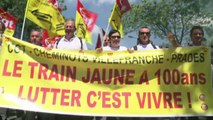 Réforme ferroviaire: des milliers de cheminots dans la rue