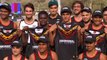Melbourne Demons and Port Adelaide train in Red Centre - By: http://www.findreplay.com