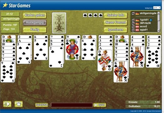 Spider Solitaire online spielen - Skill7 gespielt