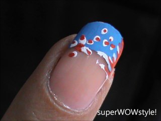Fun French tip nail art