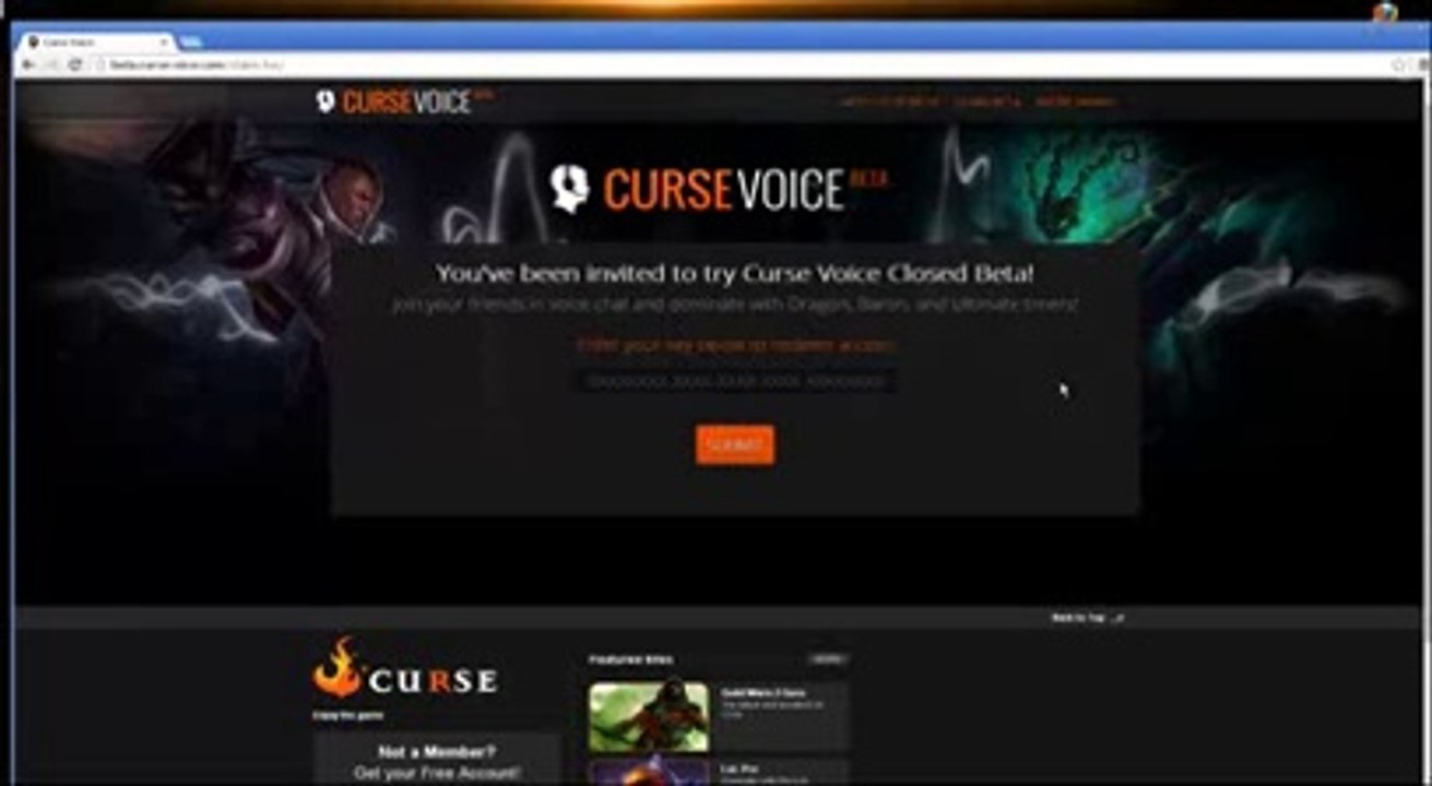 Curse Voice Beta Key Generator