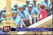 Lima: ambulantes formales rechazan invasión de vendedores informales