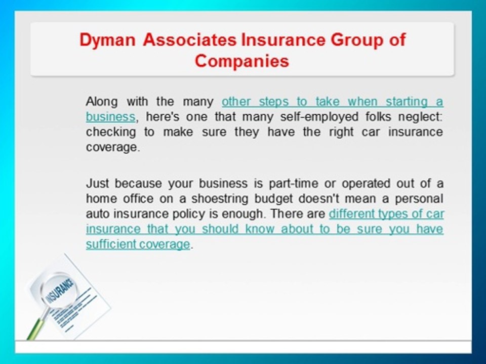 5 tips for buying car insurance for the self-employed of dyman associates insurance group of companies