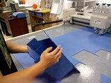 coroplast corrugated flute board sample making guillotine machine