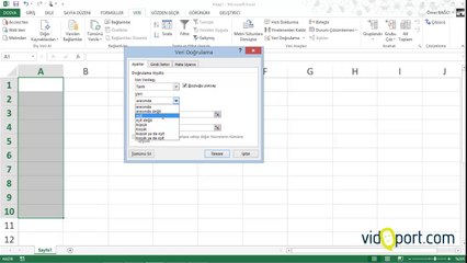İleri Düzey Excel - Ömer BAĞCI -Aralığa günün tarihinden başka tarih girilmesini engellemek