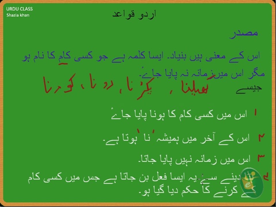 UR03 Advance Urdu Grammar Part 4 Mazdar Ki Iqsaam