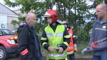 Feu bâtiment industriel à Firminy (42) le 25 mai 2014