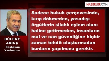 Arınç: Gezi Olaylarının Anılacak Bir Tarafı Yok Ama Üzüntüyle Hatırlayabiliriz