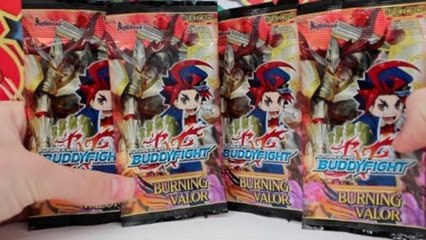 Opening 4 Future Card Buddyfight Burning Valor Booster Packs!