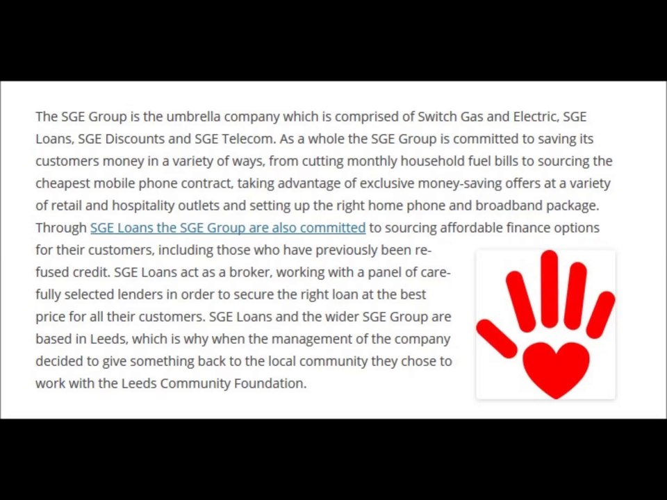 SGE Loans / Commitment to Community