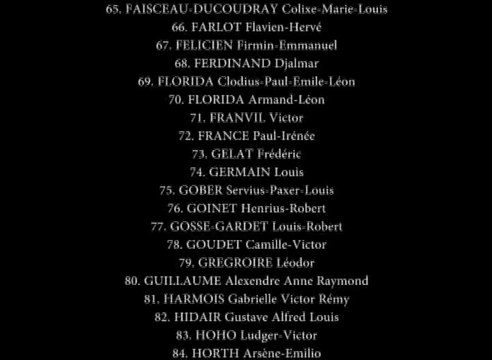 Les soldats Guyanais morts durant la Grande Guerre