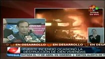 Incendio aún sin control en Valparaíso destruye más de 500 casas