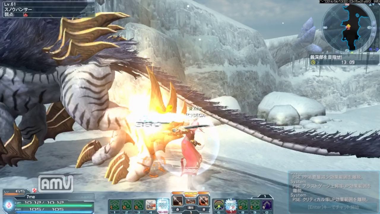 [PSO2] ダブセでボス練習 その2 SHスノウパンサー戦