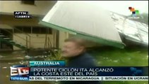 Ciclón deja sin casa a australianos del este y se desplaza al poniente