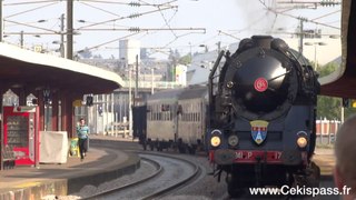 Une locomotive à vapeur 241 P17 en gare de Nevers le 13 Avril 2014 par Cekispass.fr