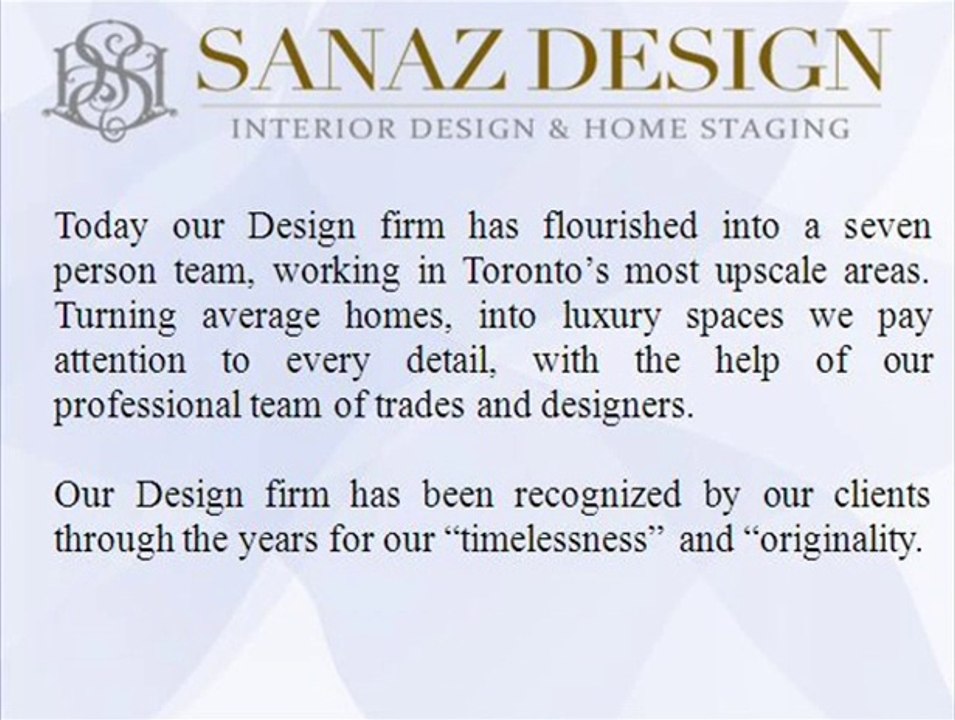 sanaz interior design and home staging
