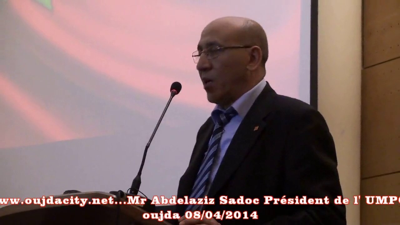 Mr Abdelaziz Sadok président de l' UMPO Oujda / a l'ocasion du 36éme anniversaire de l' UMPO
