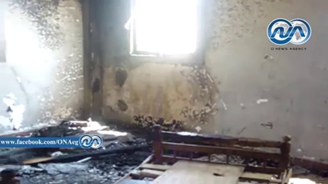 مجهولون يشعلون النيران فى نقطة مرور شبين الكوم بالطريق الزراعى بالمنوفية