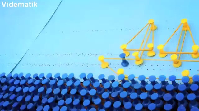 Mantar panoda raptiyelerle yapılmış müthiş animasyon (Elastika)