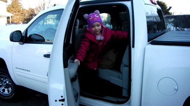 Smart Kid Has Creative Way of Climbing Into Dad's Truck