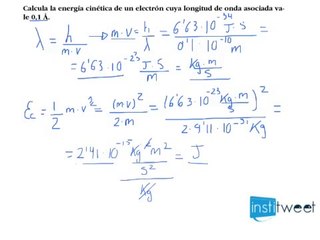 Efecto fotoeléctrico Calcular energía cinética