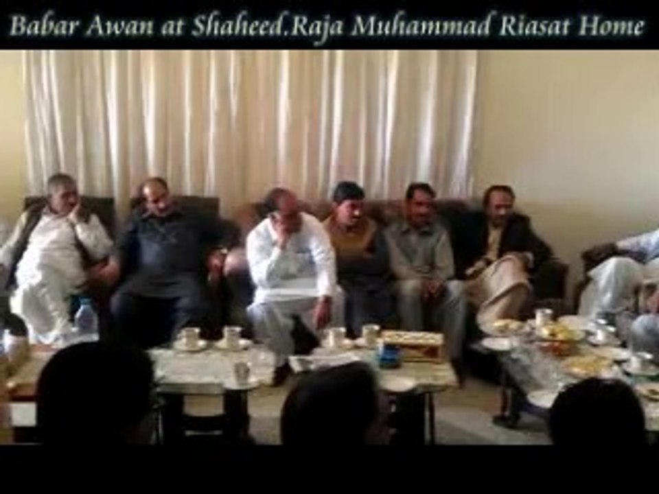 Babar Awan at Shaheed.Raja Muhammad Riasat home choha khalsa