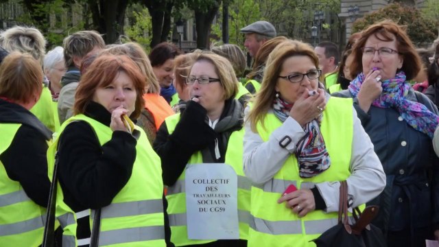 Manifestation des travailleurs sociaux du conseil regional