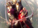Amazing jump from a balloon:  Project end of the Rope - Wingsuit/skydiving