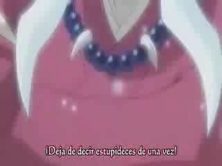 Inu y Kagome hablando a travez del arbol