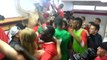 La joie des jeunes du Stade de Reims après la victoire face à Rennes