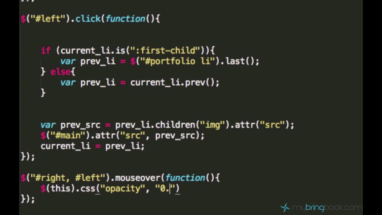 jQuery and AJAX Tutorials 27 | Optimizing jQuery Arrows