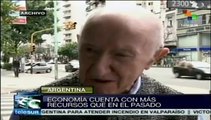 Reconoce economista Aldo Ferrer decisiones económicas de Argentina