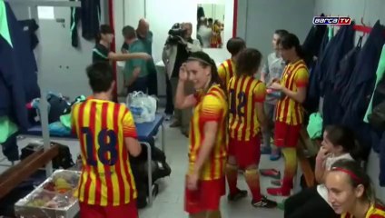 El Femenino A celebra el campeonato de Liga 2013/14