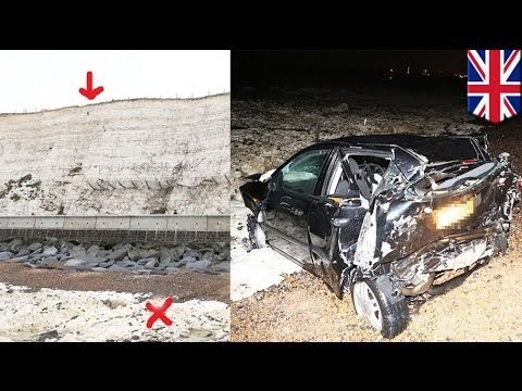 UK motorist survives 80 foot Sussex cliff plunge with just a few scratches