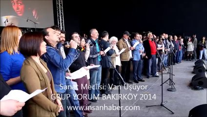 Grup Yorum konserinde Sanat Meclisi : Van üşüyor