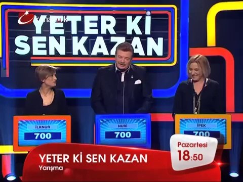 YETER Kİ SEN KAZAN 14 Nisan Pazartesi akşamı saat 18.50'de Kanaltürk'te!