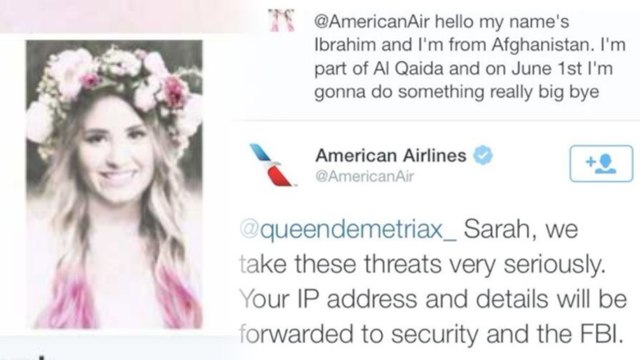 Girl Tweets Terror Threat to America Airlines, Ends Up Arrested