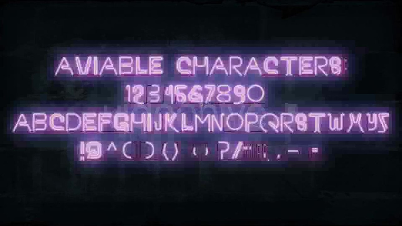 Neon Title - After Effects Template