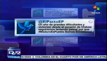 Venezolanos opinan en Twitter sobre primer año de mandato de Maduro