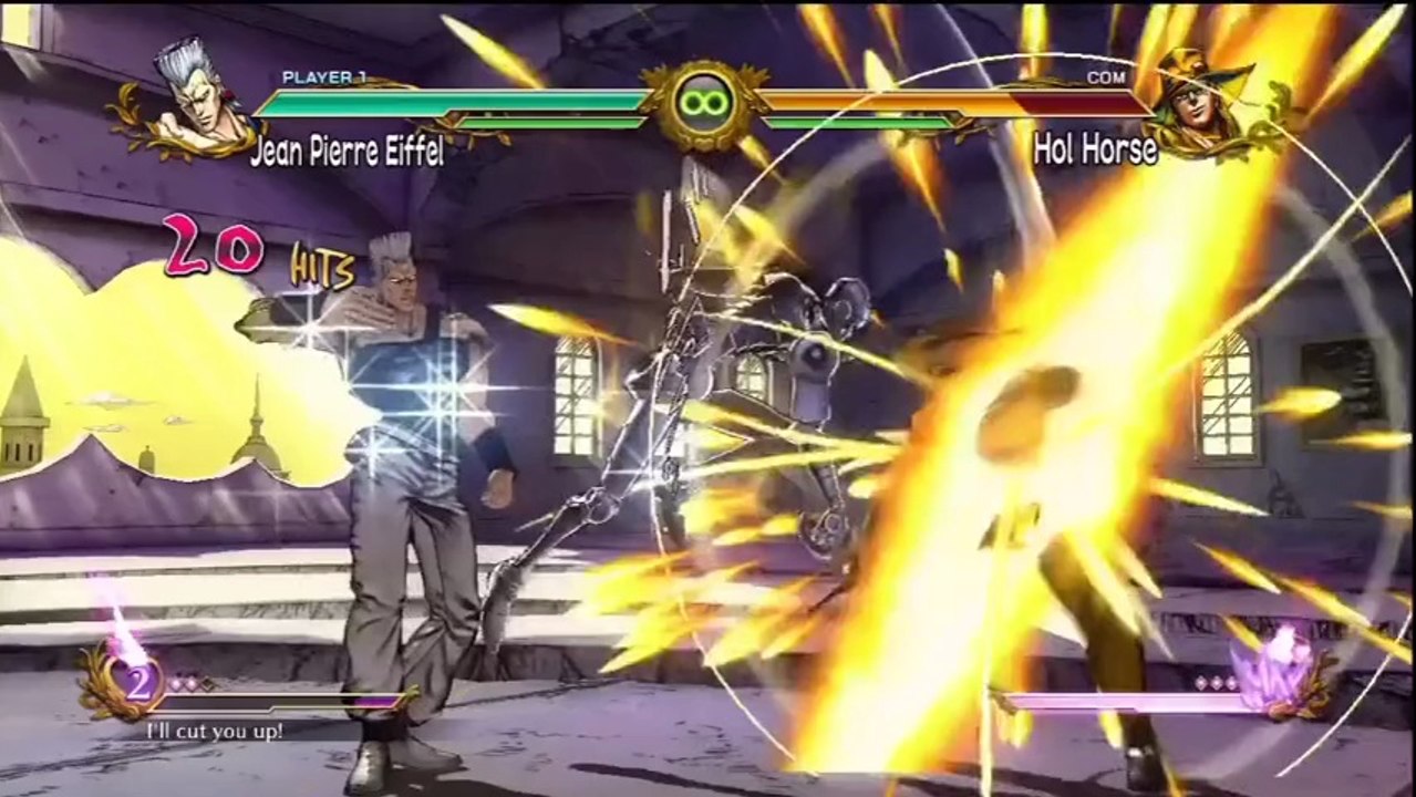 JoJo's Bizarre Adventure All Star Battle - Jean-Pierre Eiffel (quelques combos)