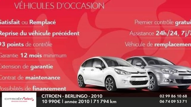 Annonce Occasion CITROEN Berlingo II HDi 75 FAP Multispace 2010