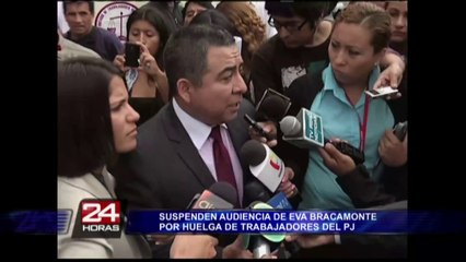 Suspenden juicio oral a Eva Bracamonte por huelga del Poder Judicial