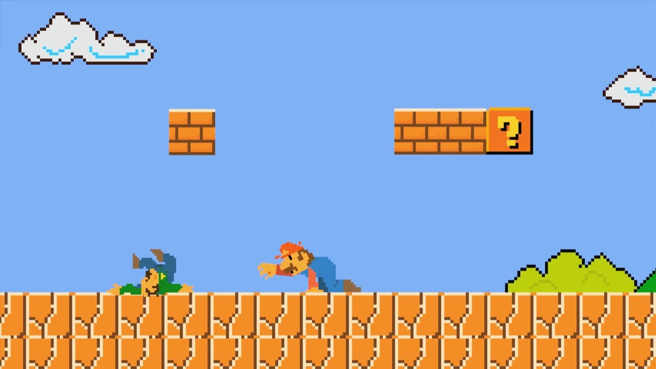 Belle parodie de MARIO et LUIGI. Dur de casser des briques!