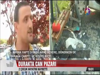 Bursa'da otobüs durağında can pazarı