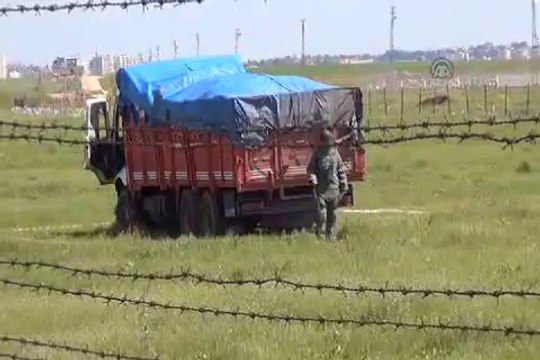 Kamyon mayınlı alana girdi