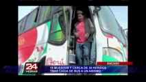 Áncash: caída de bus interprovincial dejó 10 muertos y 30 heridos en Sihuas