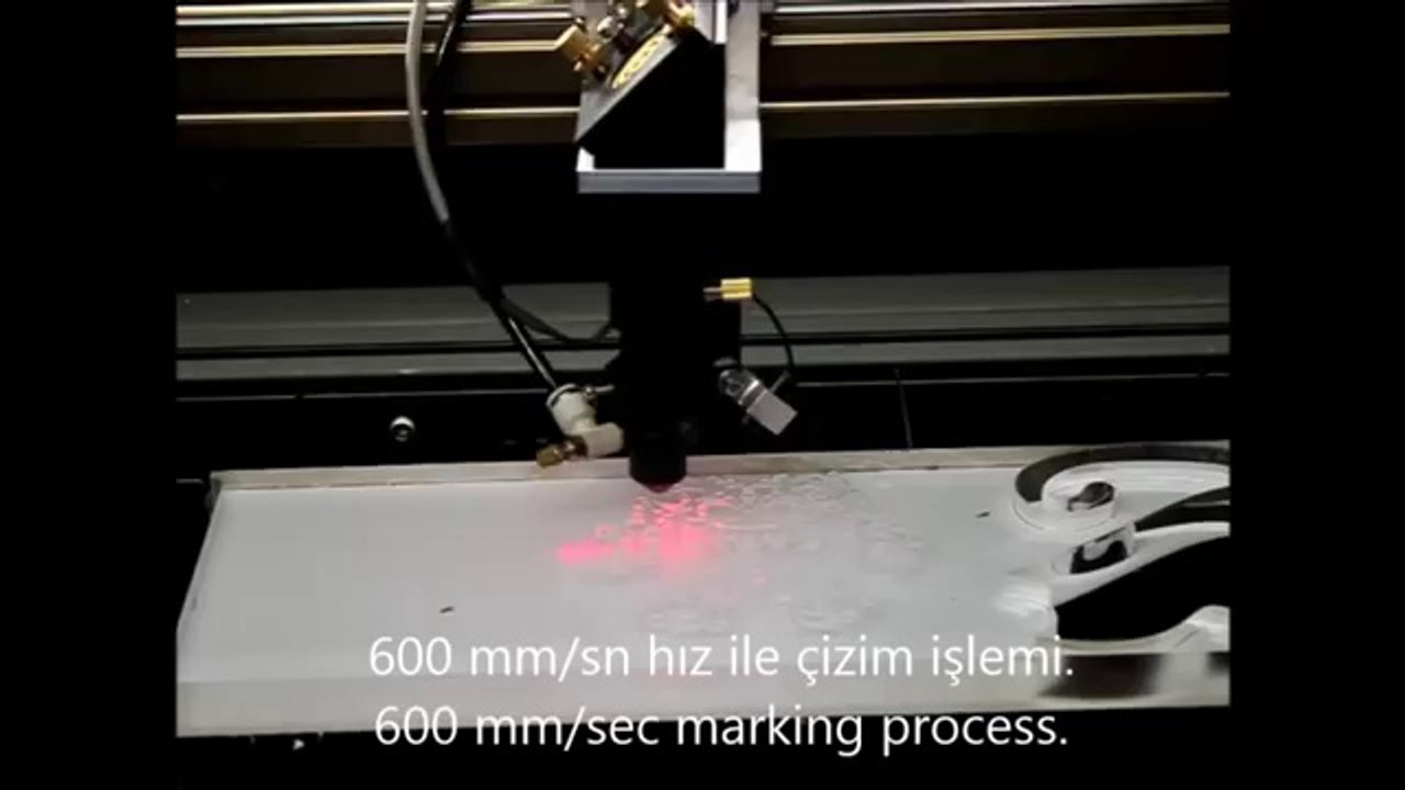 20mm pleksiglass akrilik lazer markalama ve lazer kesim