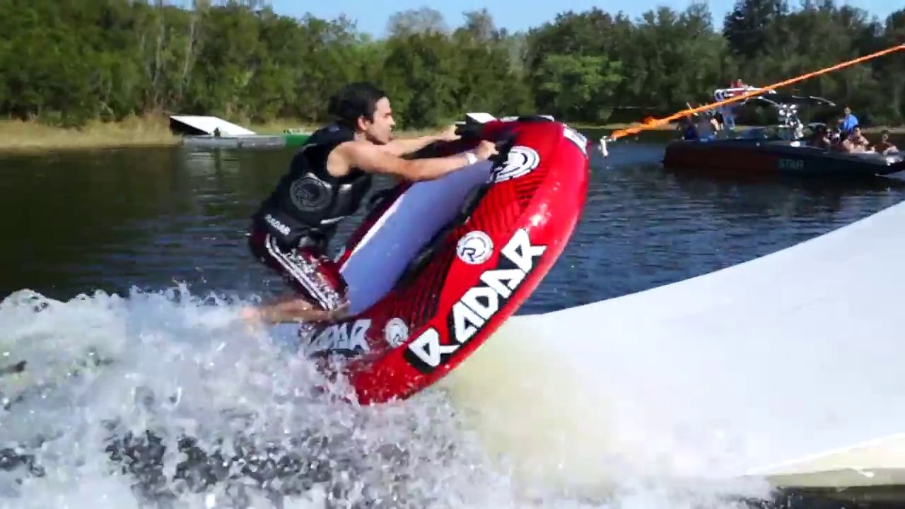 So crazy guys and water wing trick! Insane Human Skeeball!